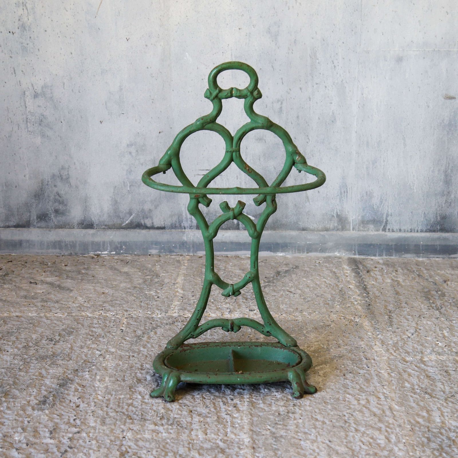 French Art Nouveau Cast Iron Umbrella/Stick Stand Faux Bois Bamboo Design, C.1900 photo furniture