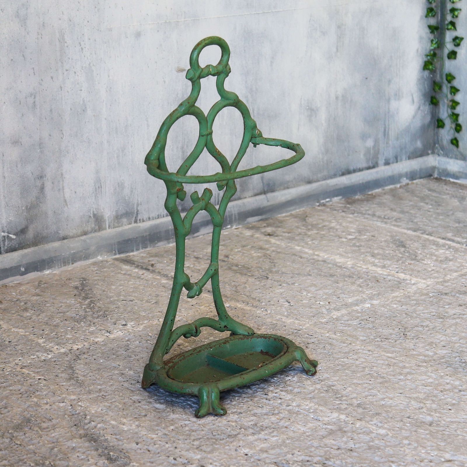 French Art Nouveau Cast Iron Umbrella/Stick Stand Faux Bois Bamboo Design, C.1900 photo Home Decor