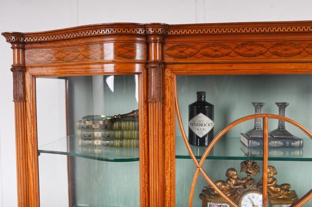 Victorian Satinwood Display Cabinet Edwards And Roberts Circa 1880 photo Furniture