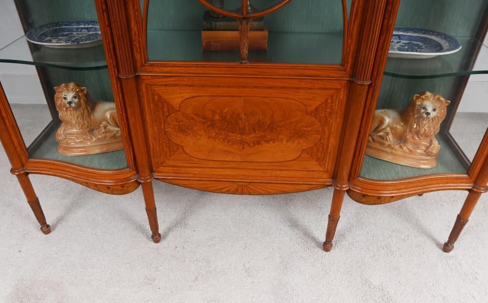 Victorian Satinwood Display Cabinet Edwards And Roberts Circa 1880 photo 4250.0