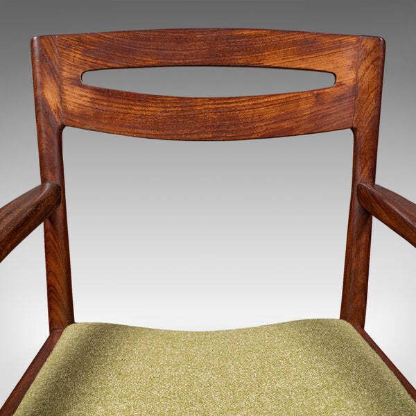 Pair Of Vintage Side Chairs, Scottish, Teak, Elbow Seat, Beithcraft, Mid Century photo buy