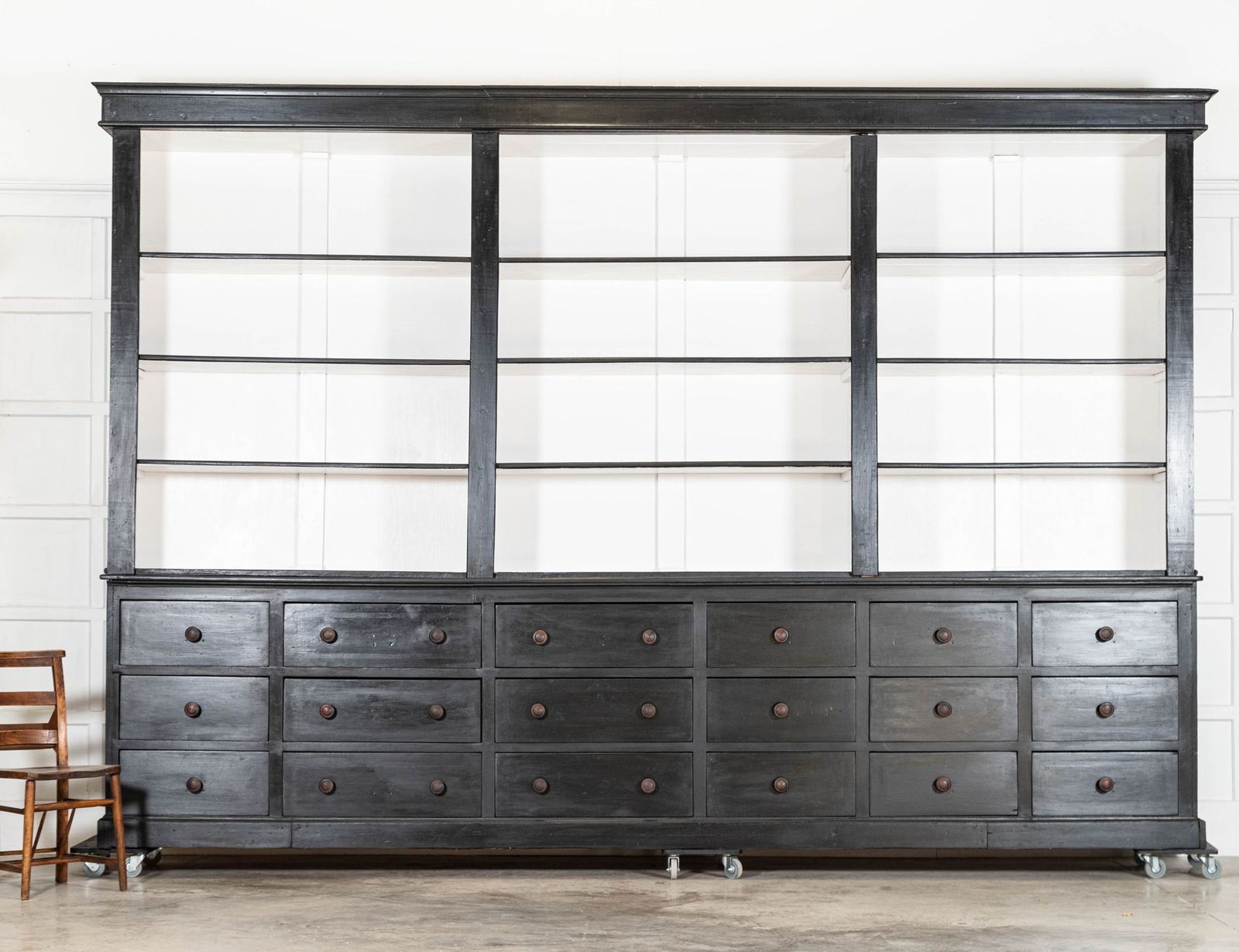 Magnificent Monumental Ebonised French Dresser / Bookcase photo for sale