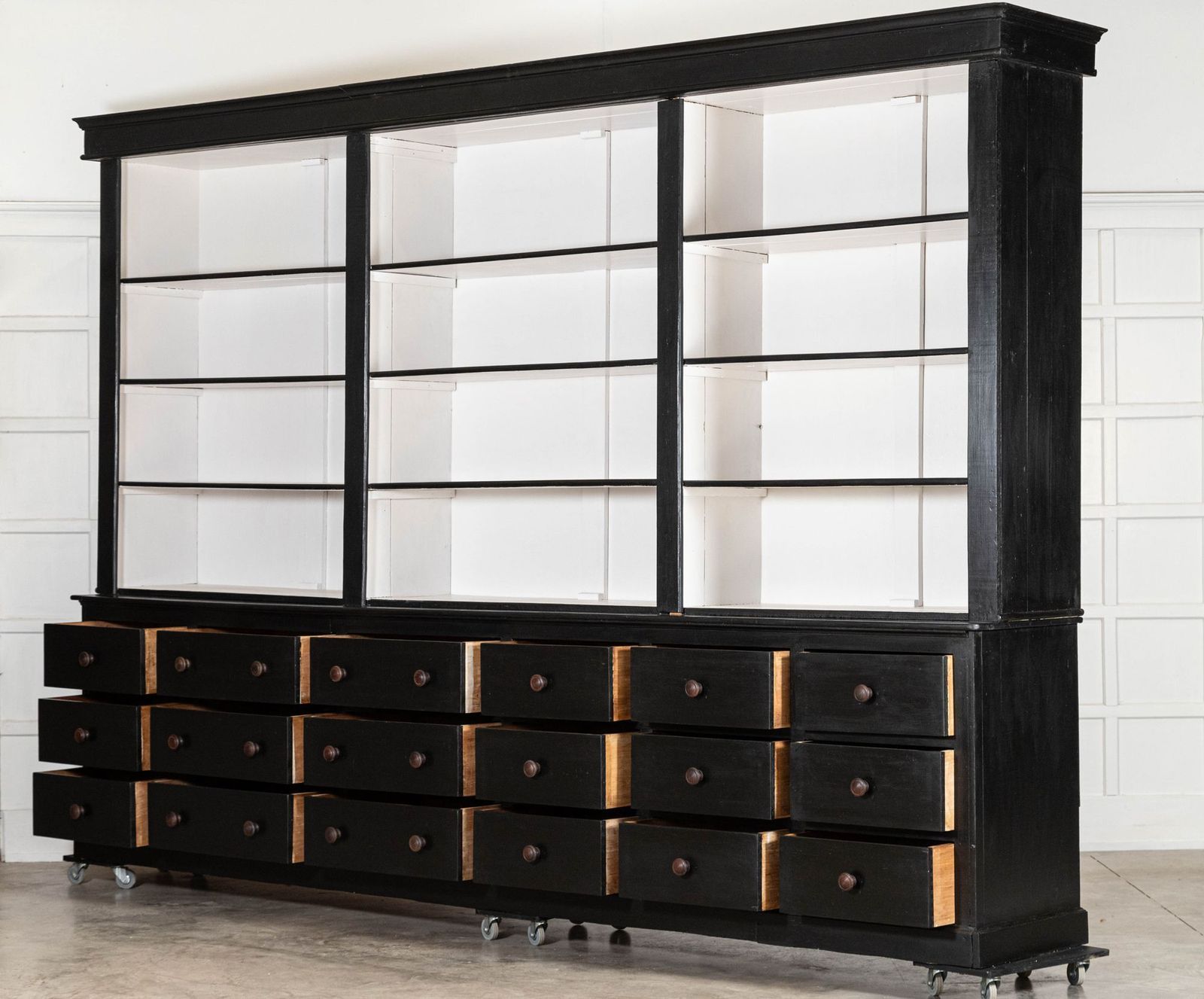 Magnificent Monumental Ebonised French Dresser / Bookcase photo 17193.0
