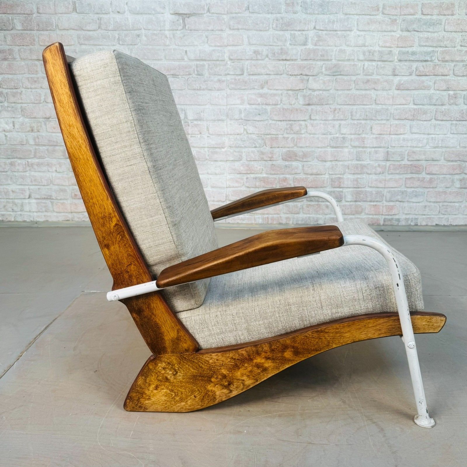 Mid Century Armchair In The Style Of Jean Prouvé “Kangourou” photo for sale