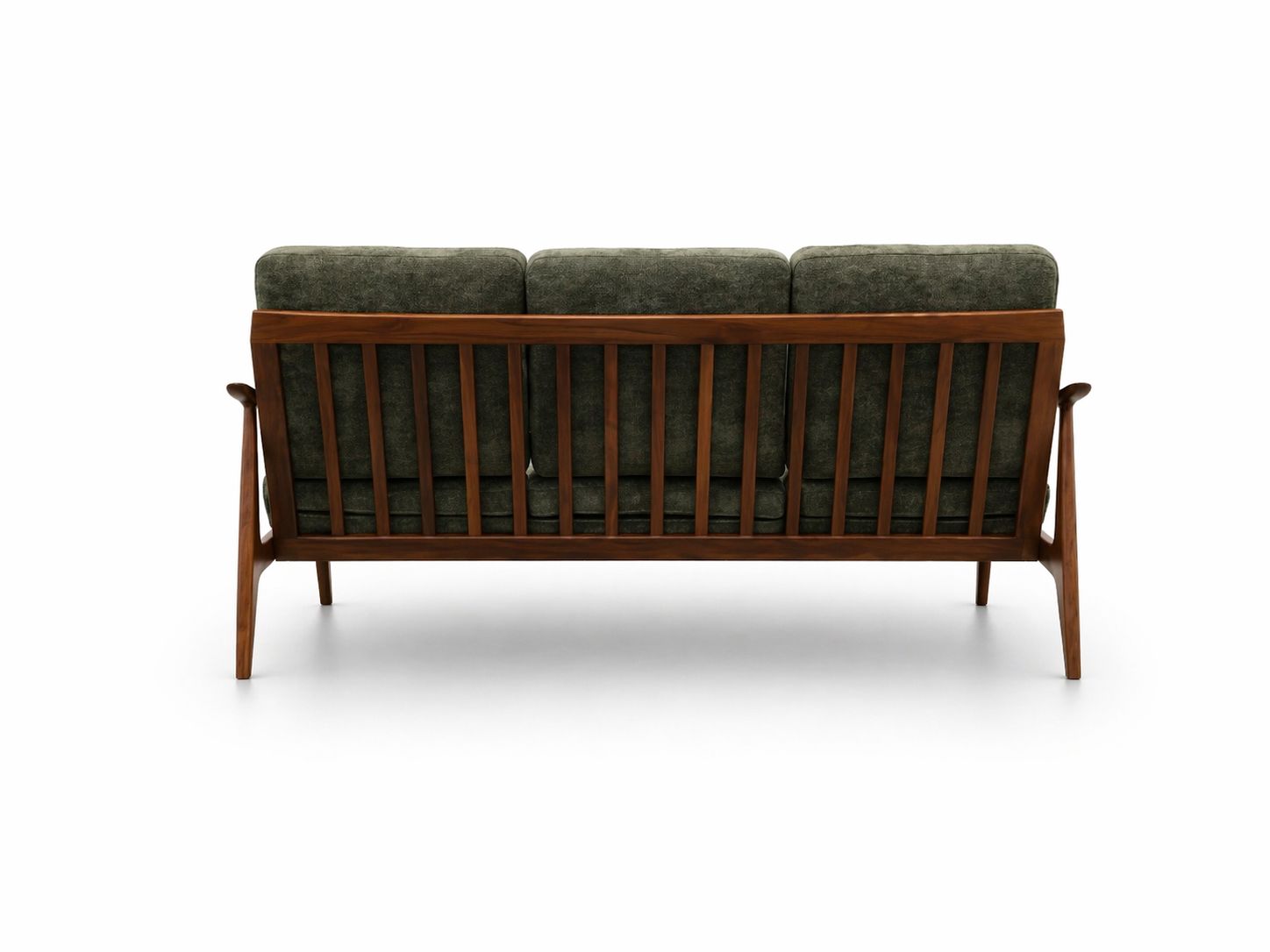 Mid Century Danish Teak Sofa, 1960s In Dark Green photo for sale