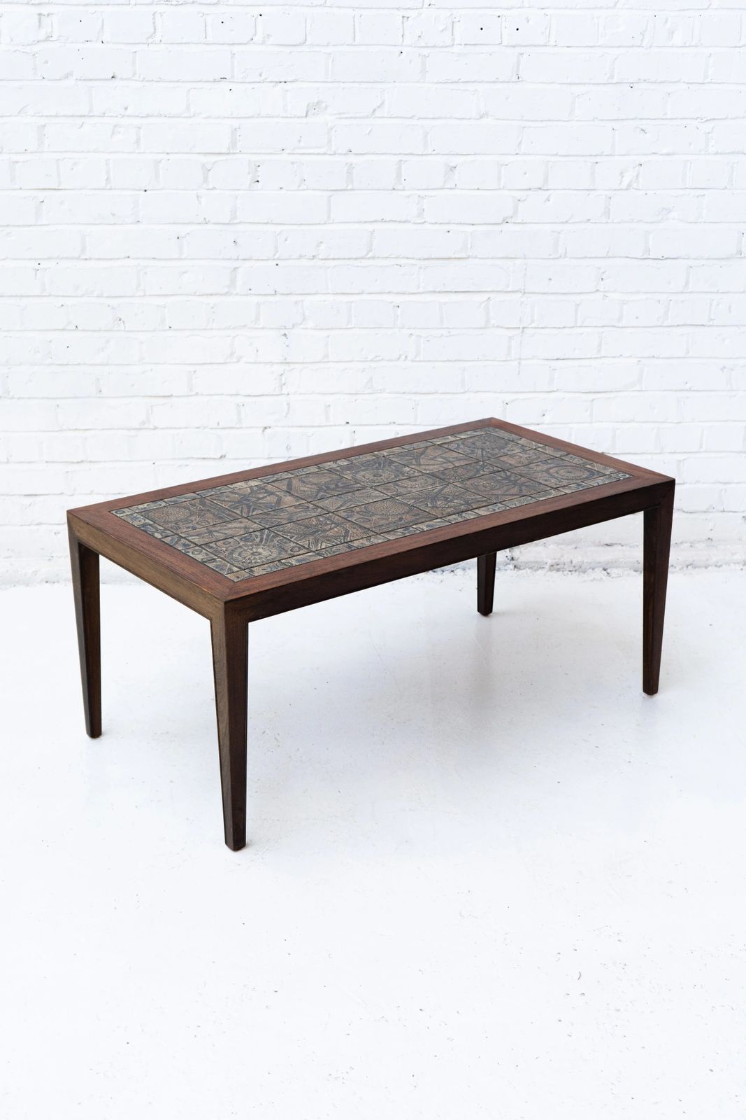 Severin Hansen Rosewood Coffee Table With Tiles By Nils Thorsson