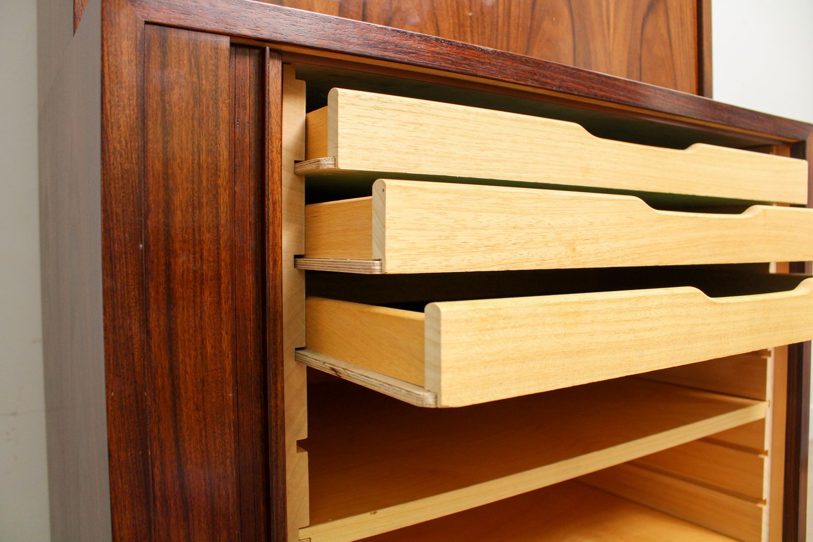 Furniture A Vintage Danish Mid Century Rosewood Poul Hundevad Display Cabinet Bookshelf photo
