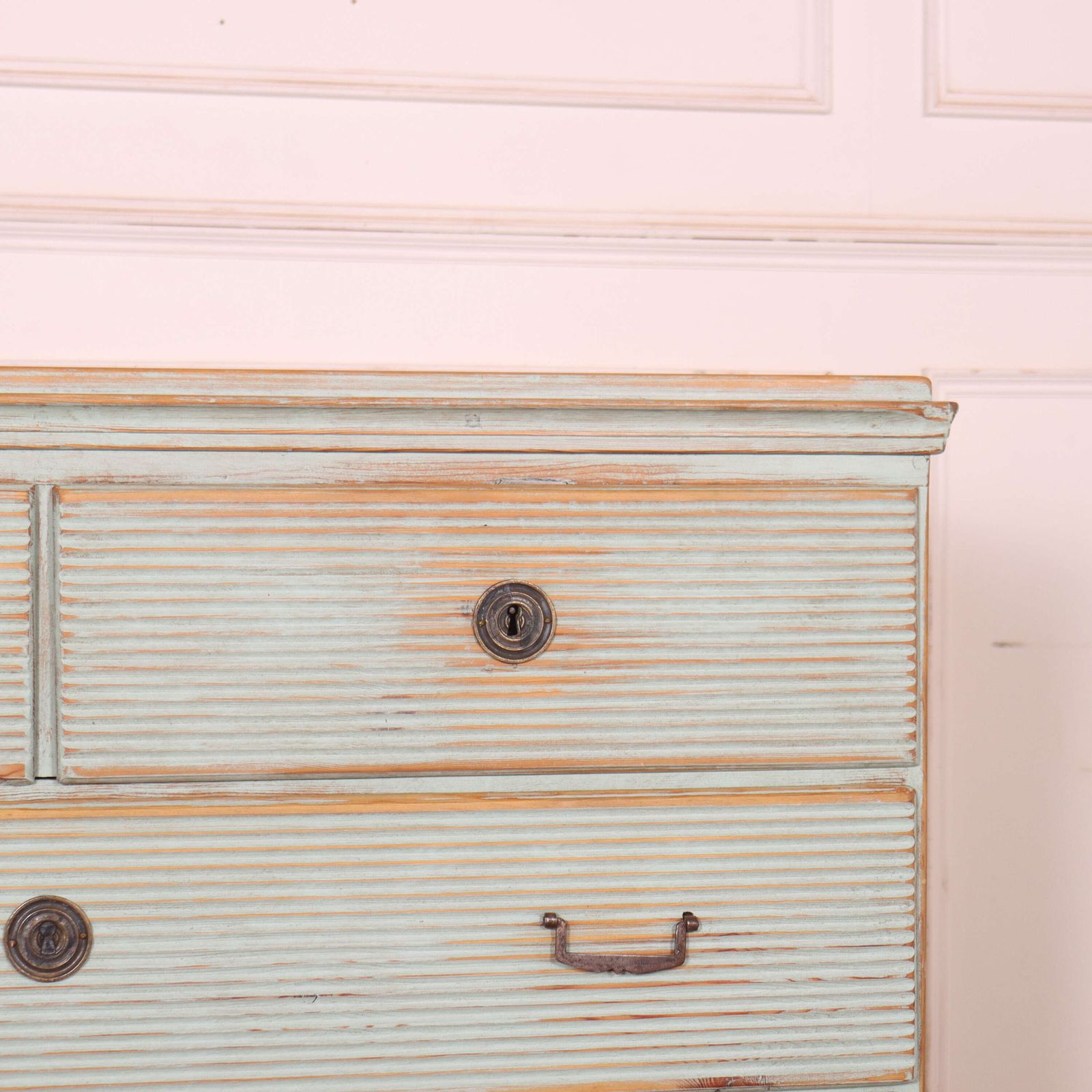 Swedish Fluted Drawer Fronts Commode photo for sale