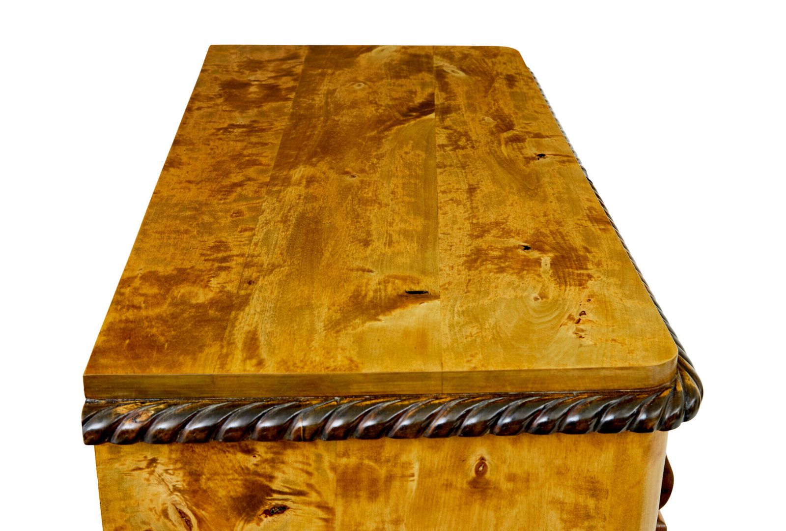 Swedish 19th Century Carved Birch Chest Of Drawers photo Furniture