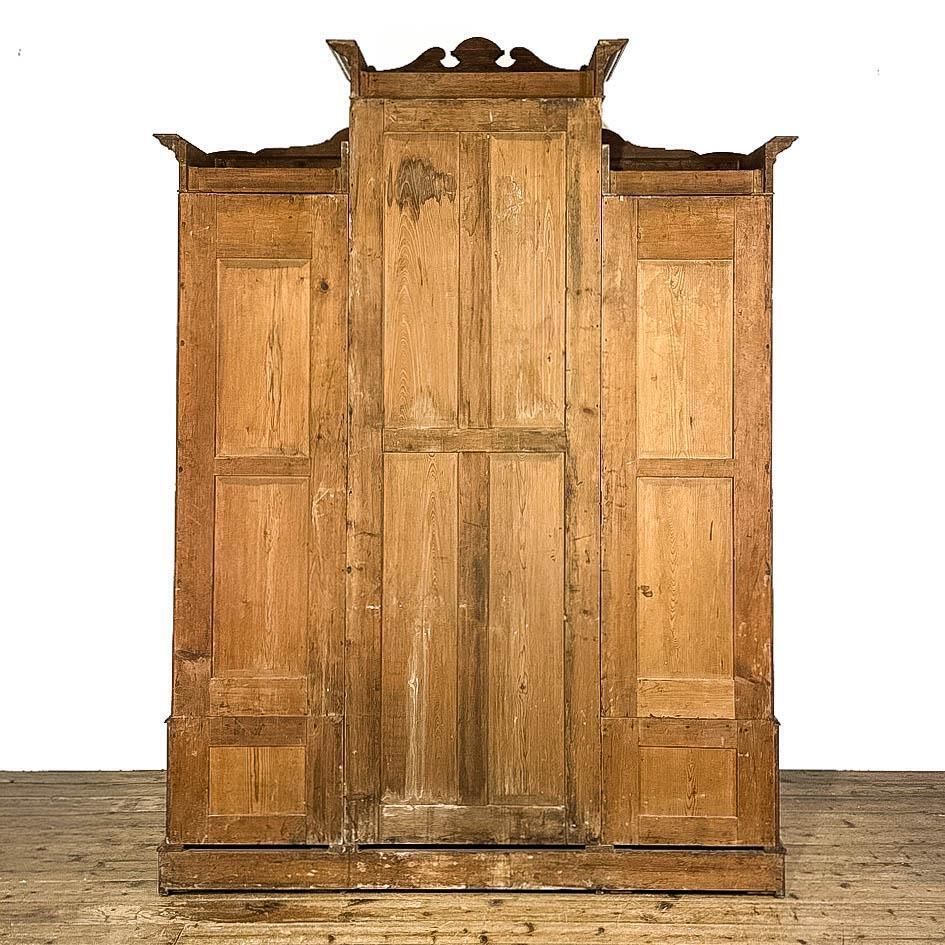 Antique Victorian Walnut Triple Compactum Wardrobe photo vintage