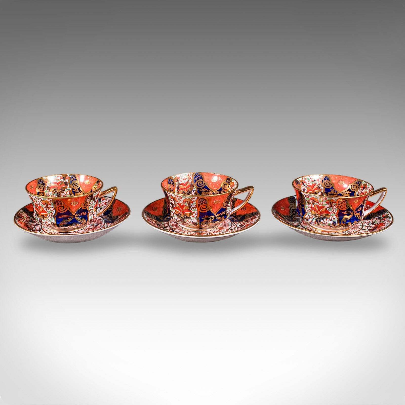 Antique 10 Person Afternoon Tea Service, English, Cup, Saucer, Bowl, Victorian photo 1221.0