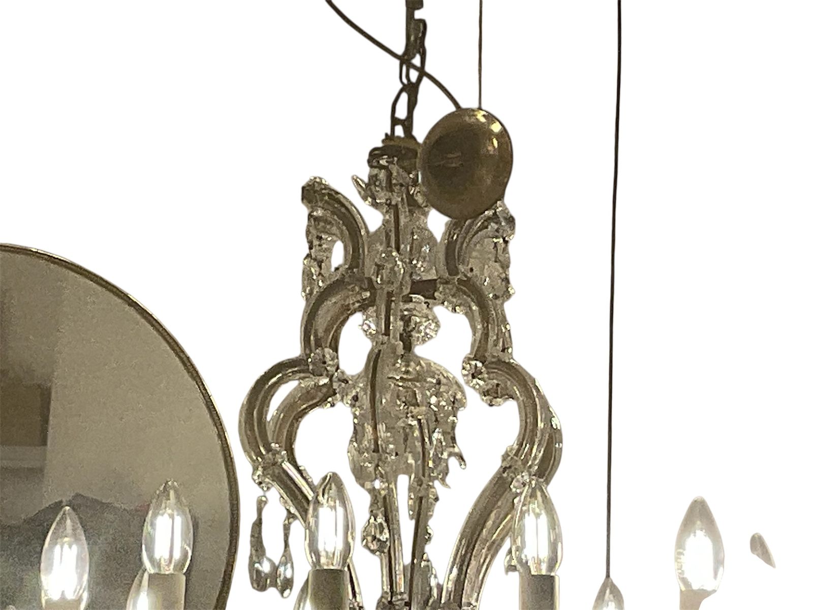 Italian Lead Crystal  1930 40's   “ Mariateresa “ Chandelier With 12 Lights Bulbs photo Lighting