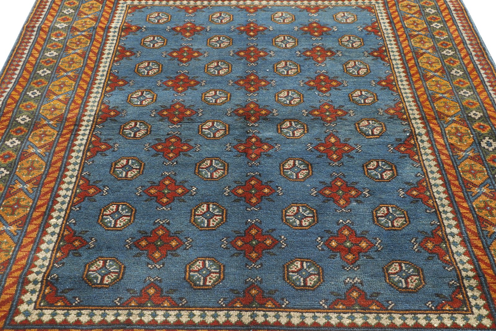 5x7 Afghan Bokhara Hand Knotted Traditional Rug photo for sale