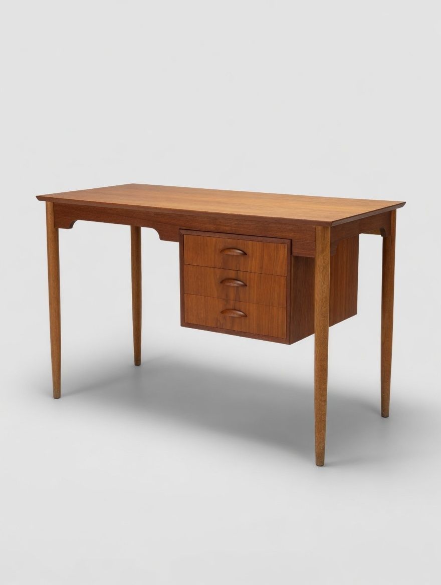 Custom Listing   Danish Petite Teak & Beech Desk photo Furniture