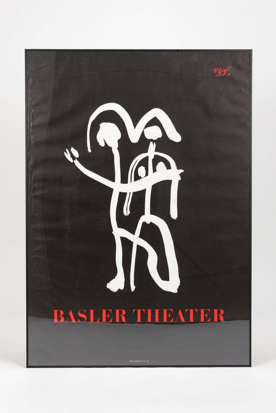 Herbert Leupin, Wassermann Ag Basel, Basel Theater Poster, Switzerland, 70s