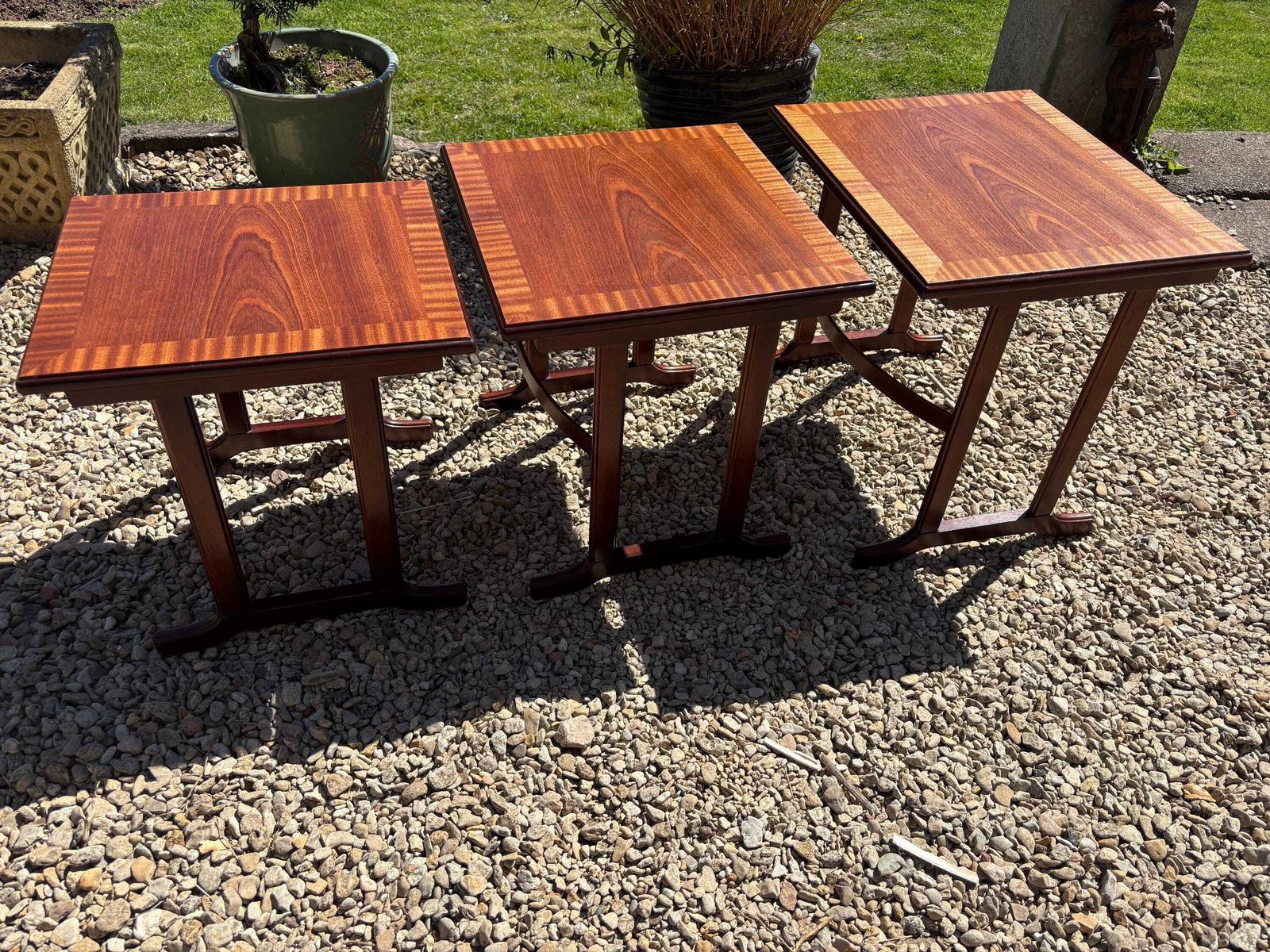 Midcentury G Plan Fresco Nest Of Tables With Curved Stretchers 3 Tables Uk