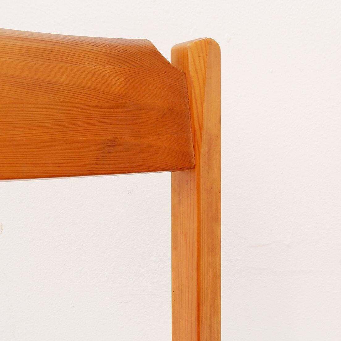 Furniture Mid Century Swedish Pine Wood Dining Set   1970s   1 Table & 4 Chairs photo