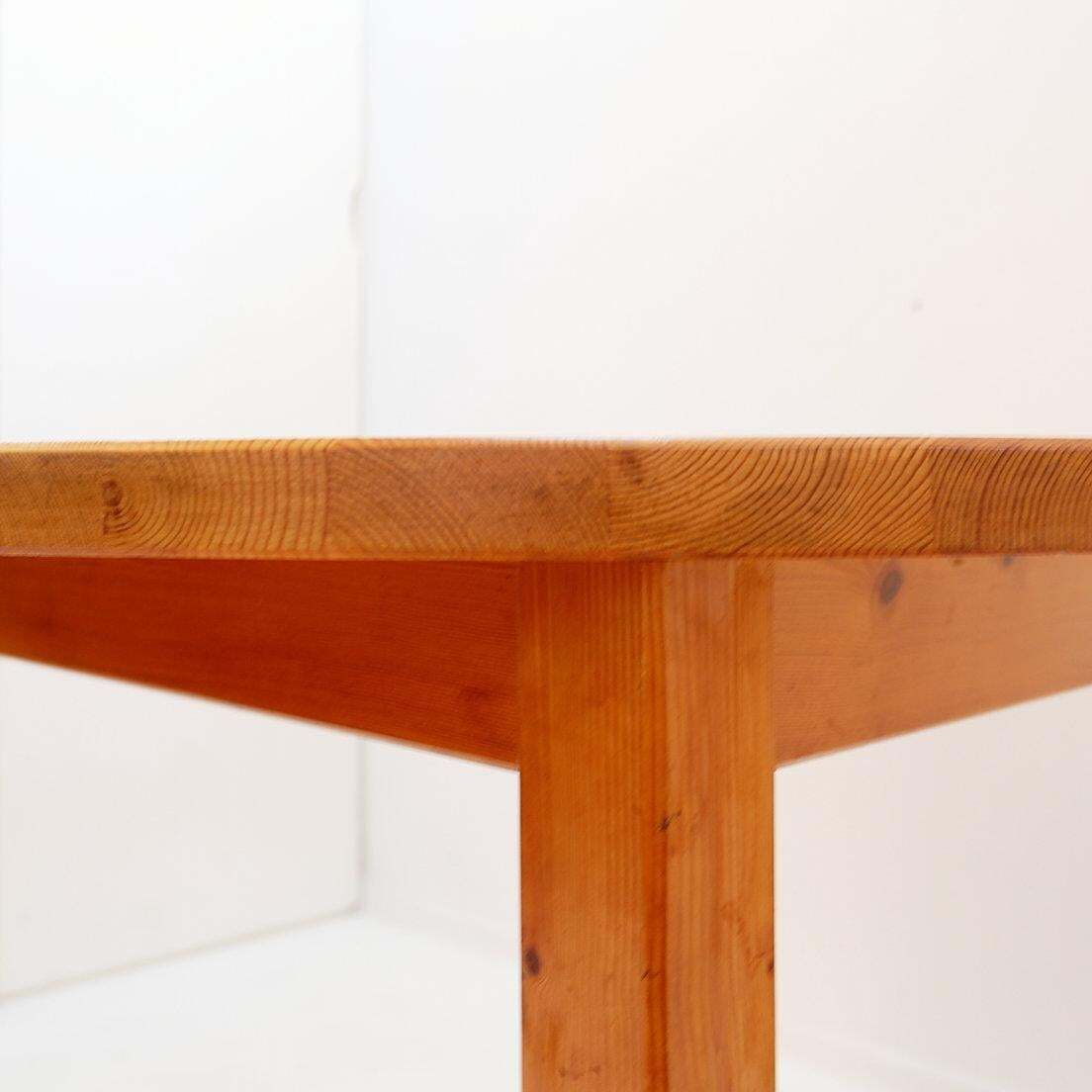 photo vintage Mid Century Swedish Pine Wood Dining Set   1970s   1 Table & 4 Chairs