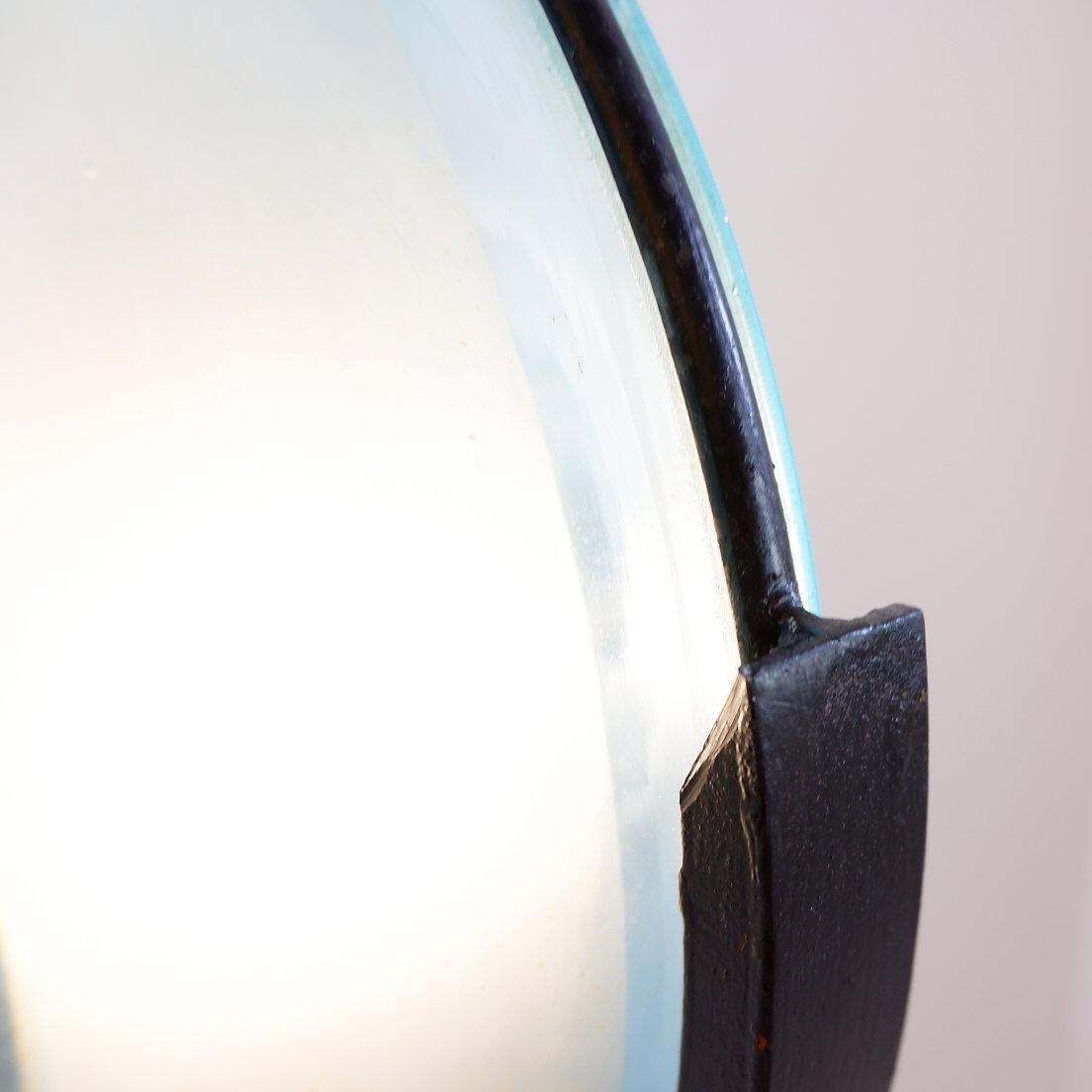 21st Century Industrial Floor Lamp In Metal And Sandblasted Glass photo 931.0