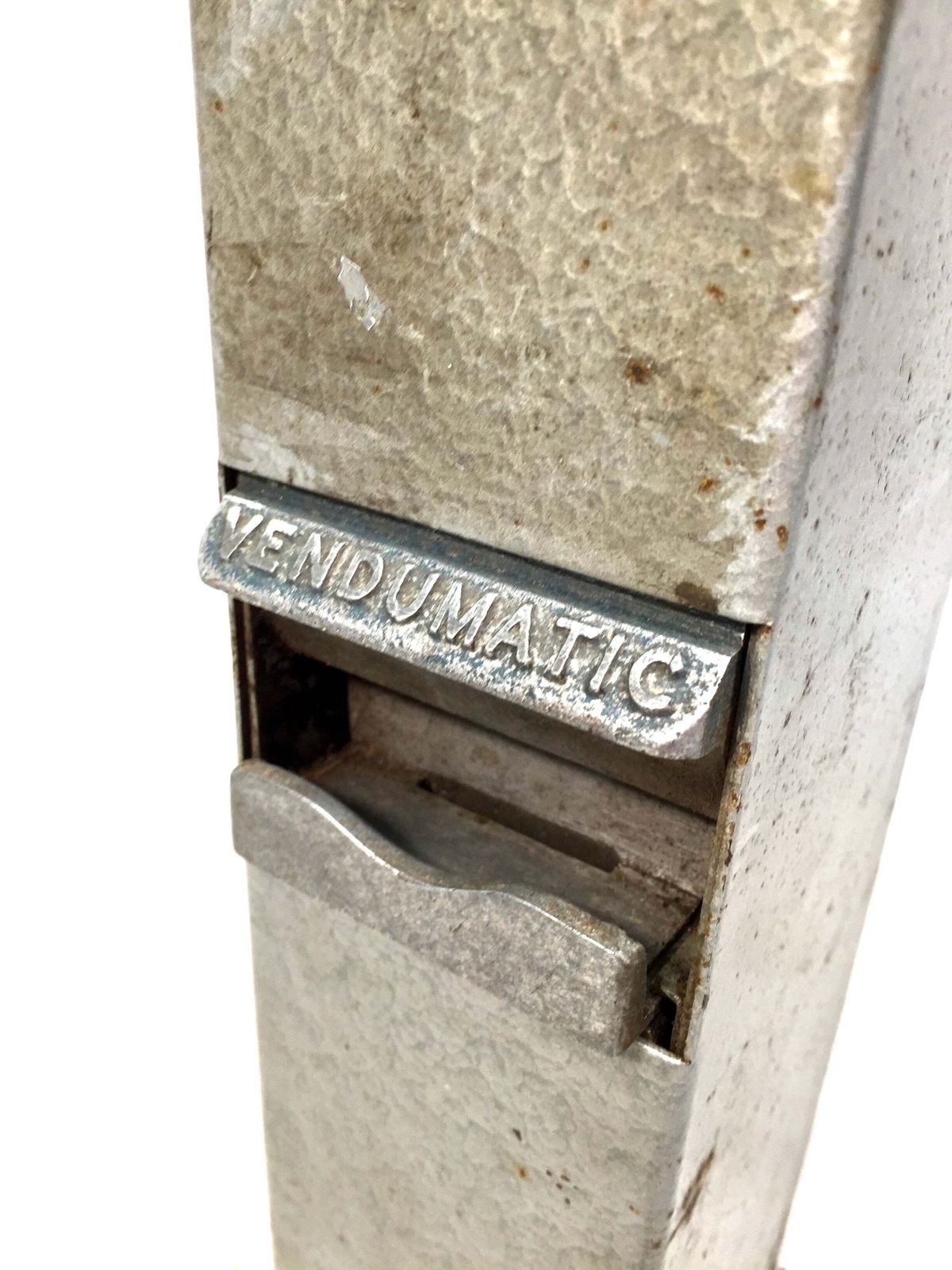 Antique Advertising   Old Penny Operated Metal Sweet Vending Machine Working Key photo furniture