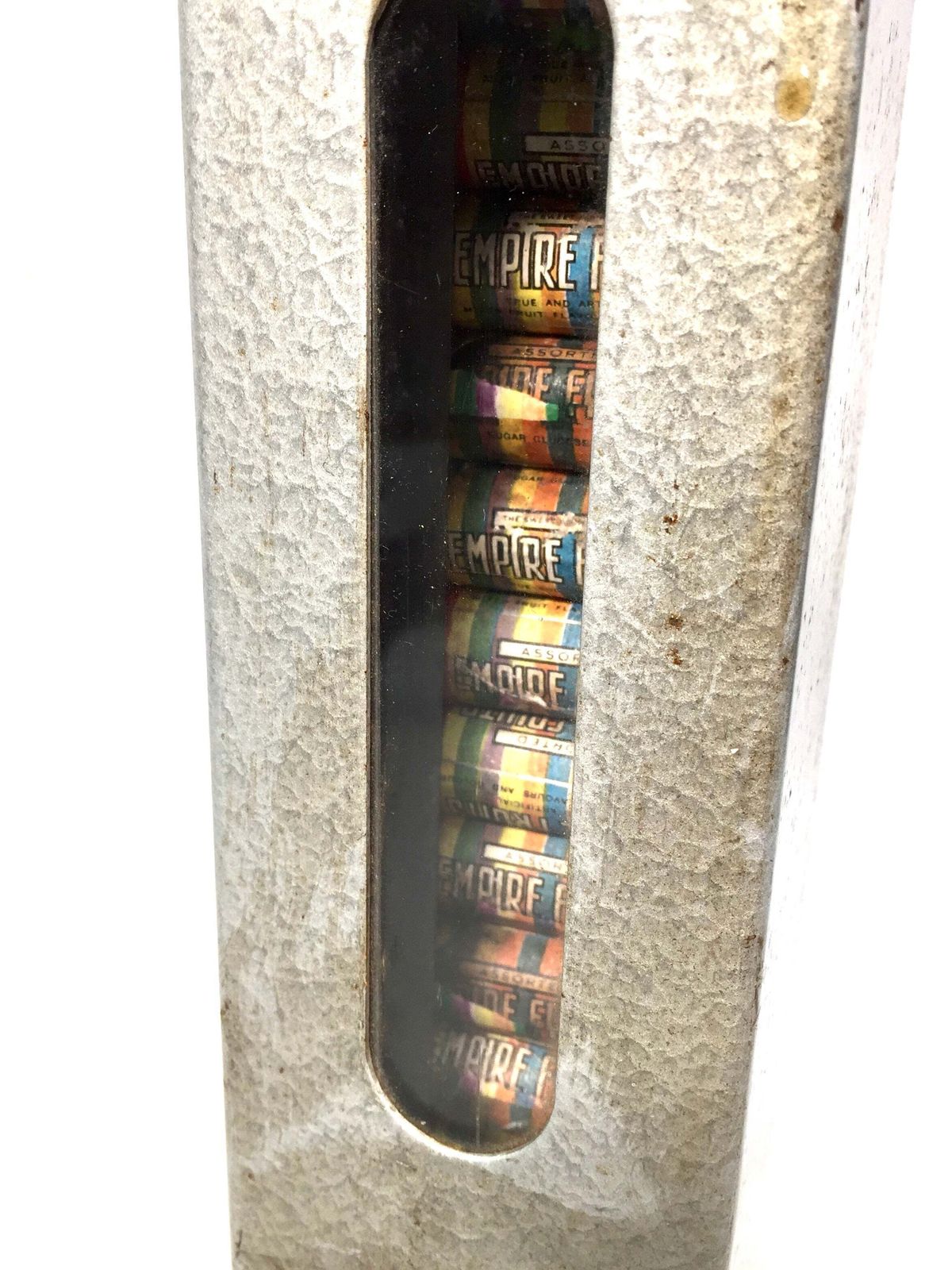 Antique Advertising   Old Penny Operated Metal Sweet Vending Machine Working Key photo for sale