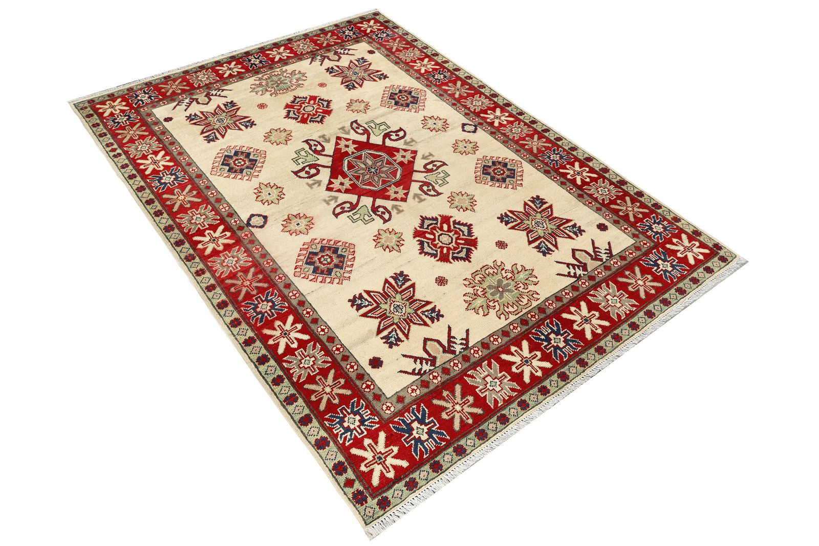 Ivory Kazak Traditional 5x7 Unique Area Rug photo furniture