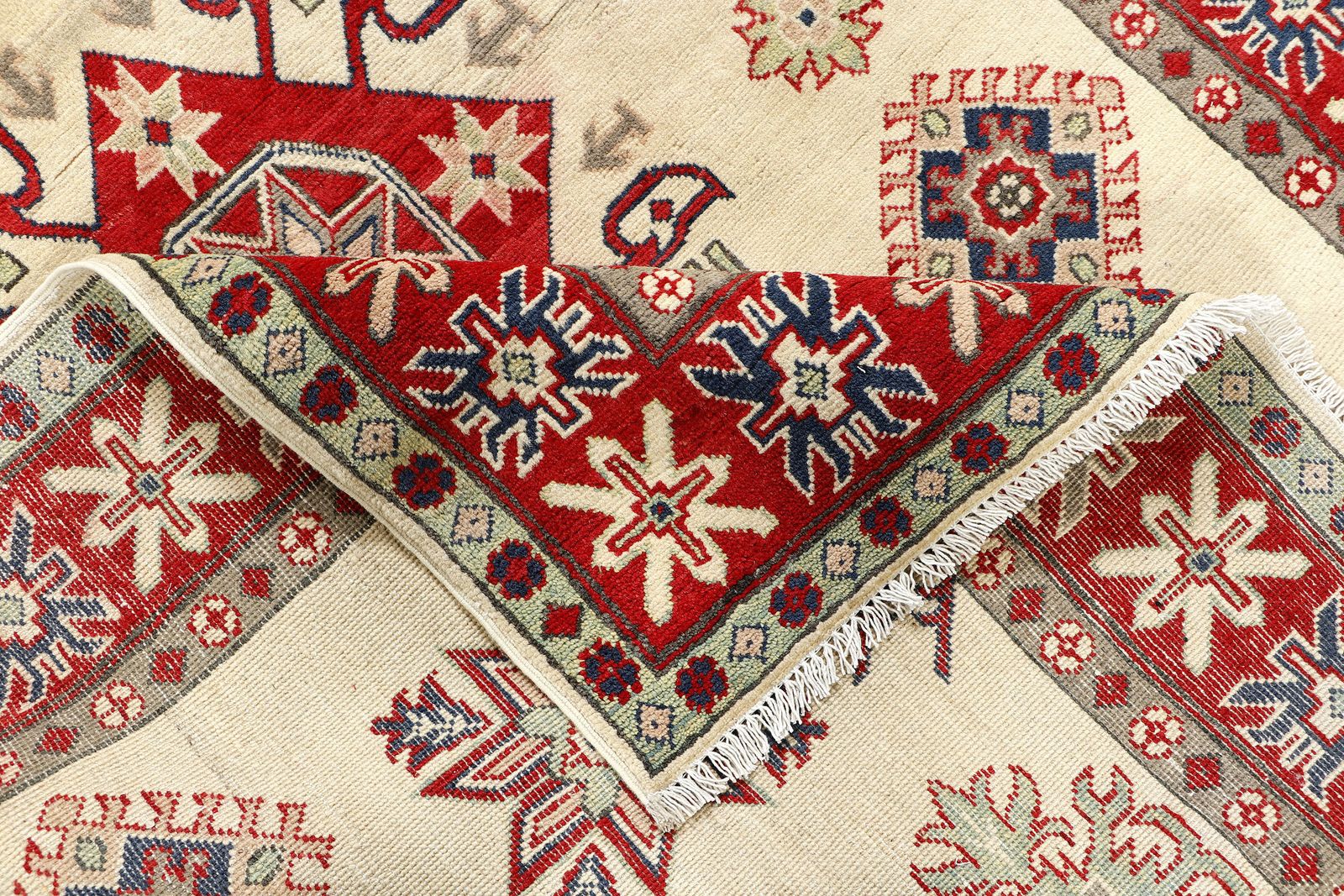 Ivory Kazak Traditional 5x7 Unique Area Rug photo vinterior
