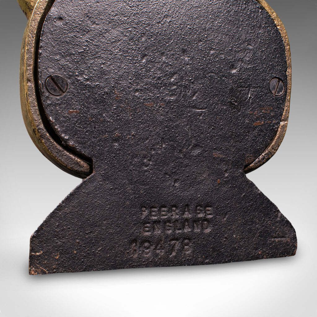 Home Fixtures Antique Fox Head Doorstop, English, Brass, Country House Door Keeper, Circa 1920 photo