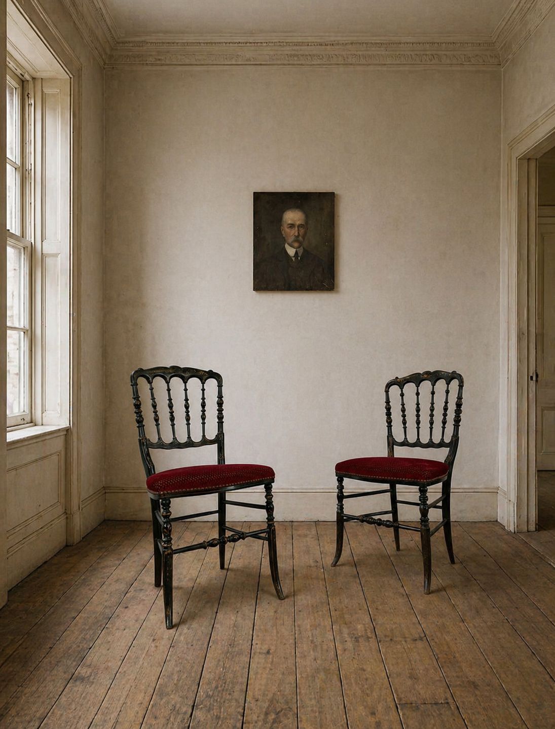 19th Century Antique Napoleon Ebonised Chairs