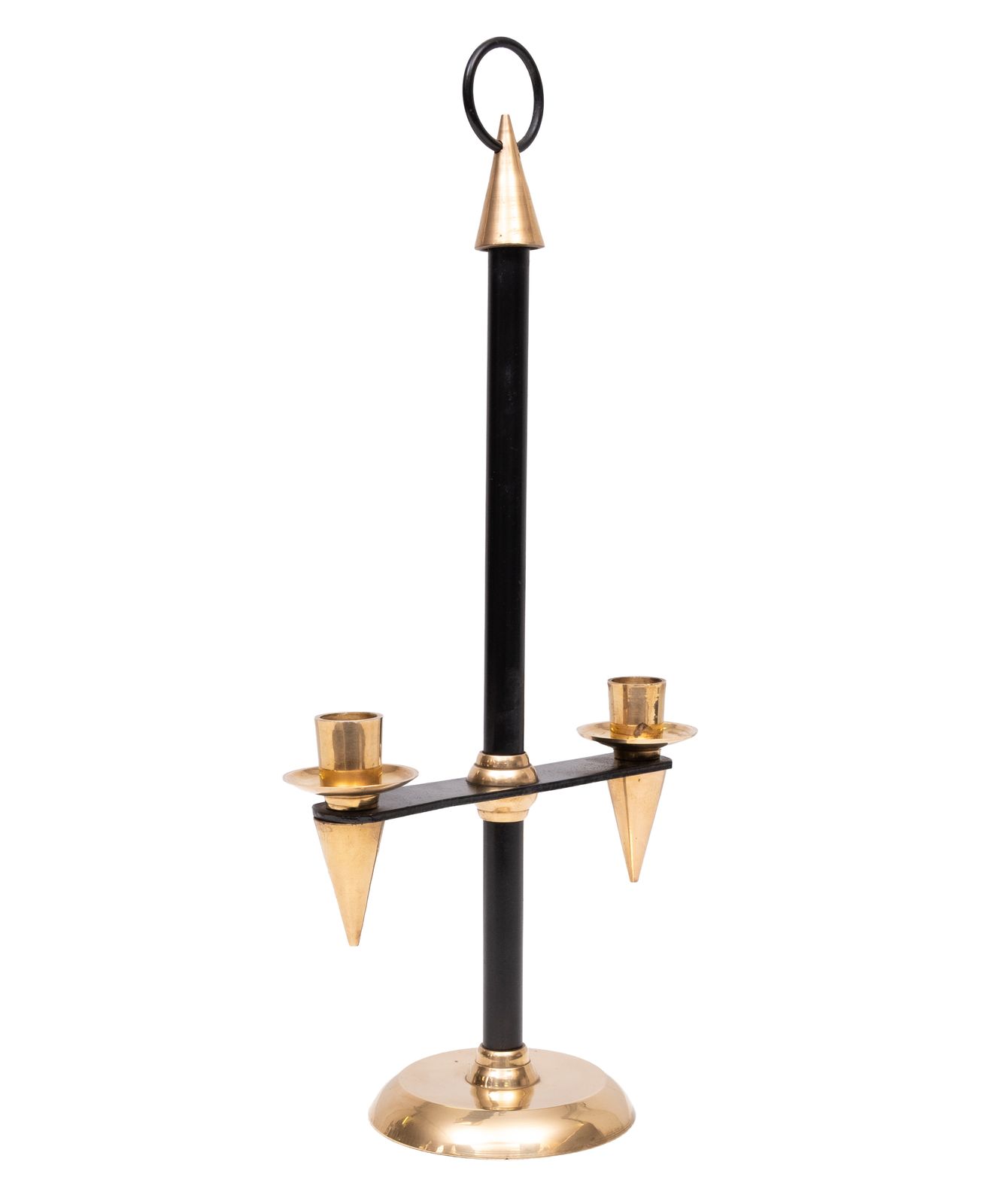 photo furniture 1940s Italian Brass Candle Stick Holder
