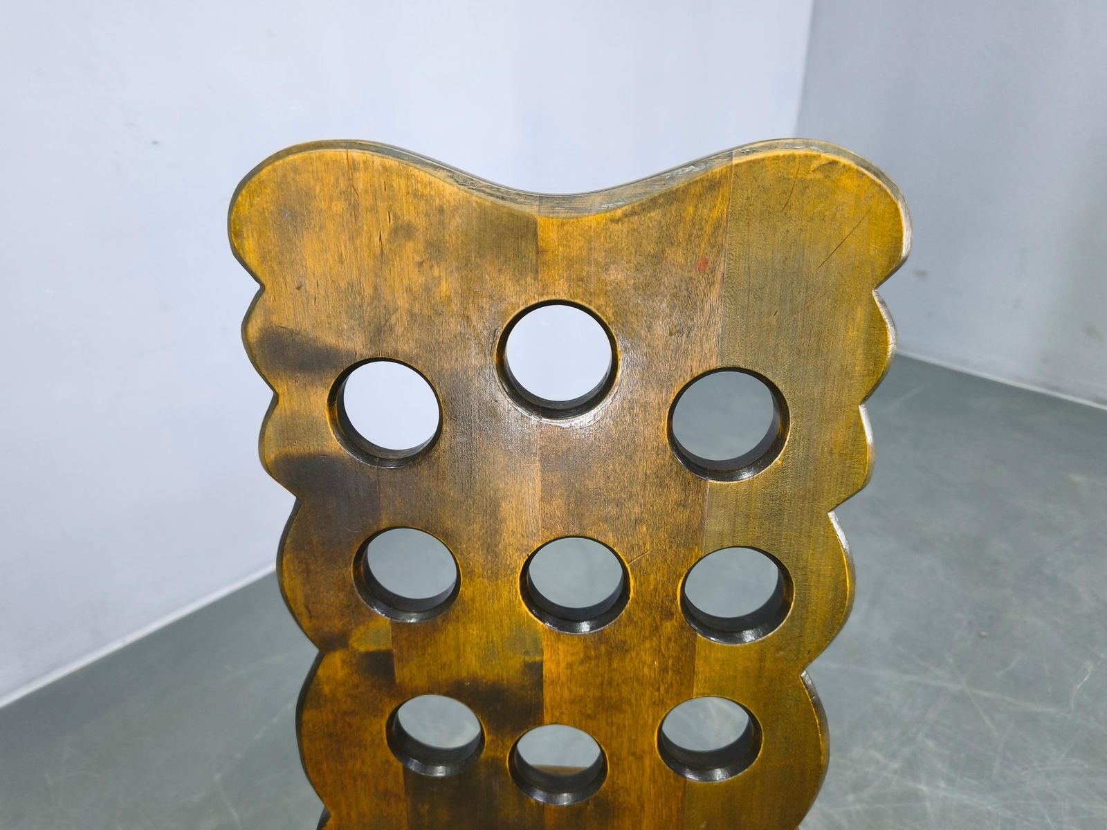 694.0 Set Of 3 Brutalist Wooden Chairs, Czechoslovakia, 1950s photo