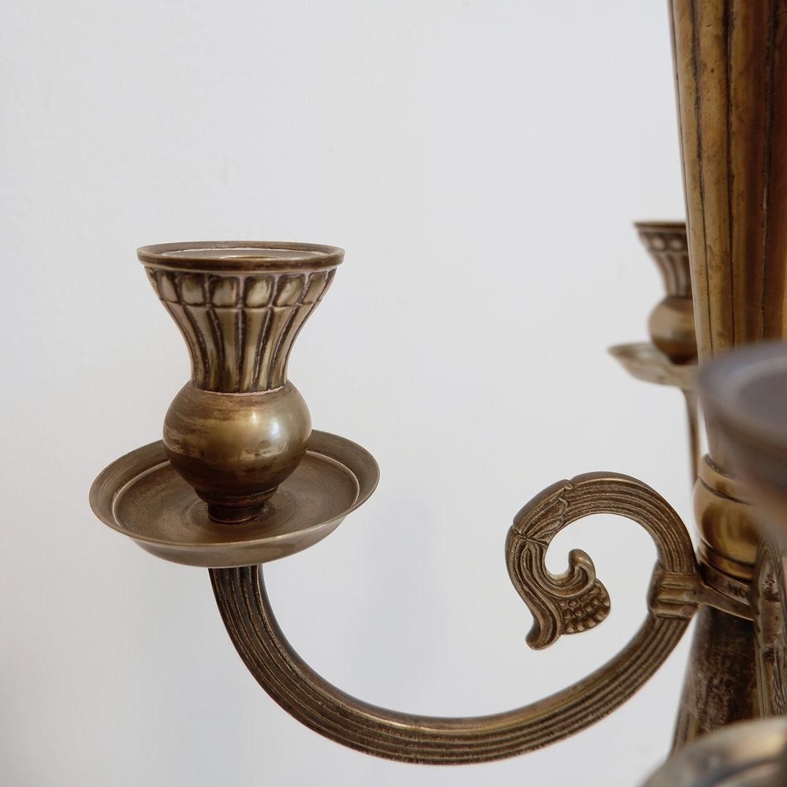 Antique Baroque Candelabra, Silver Plated, Four Armed, 20th Century photo buy