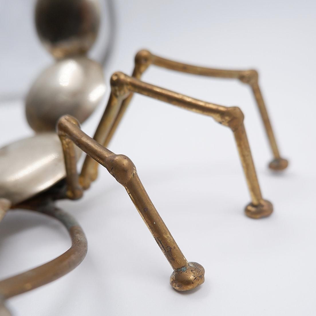 photo vintage Brass And Metal Scorpion Sculpture, Mid Century Modern, 1970s, 22x20cm