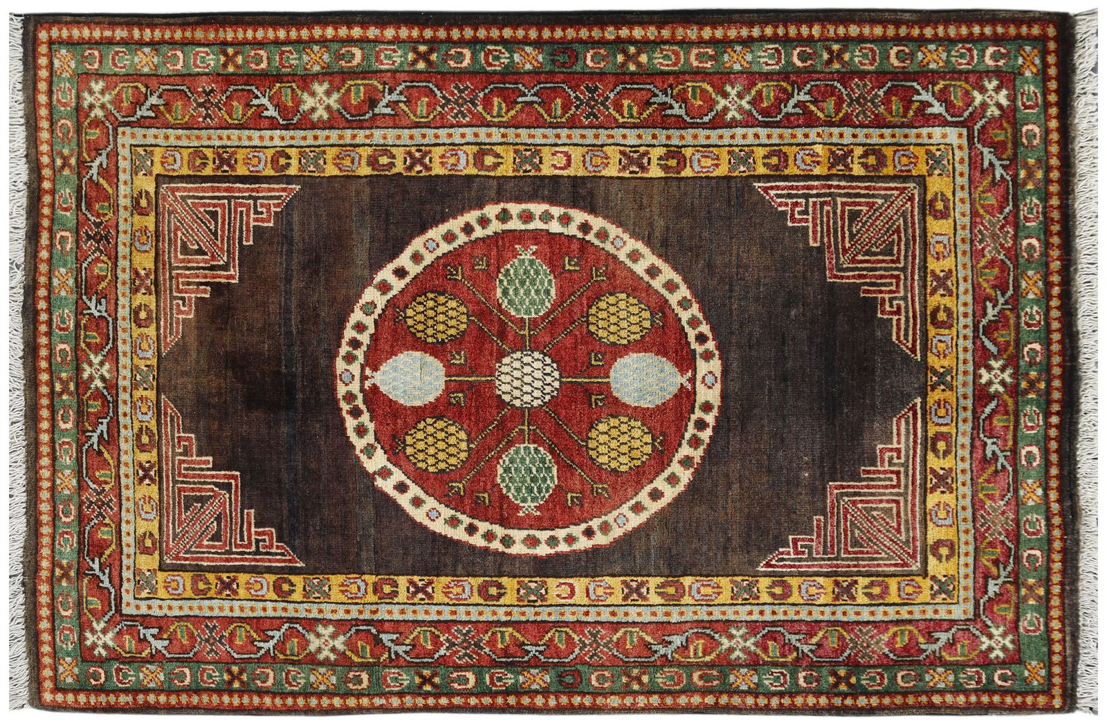 3x4 Charcoal Serapi Tribal Hand Knotted Boho Rug photo buy