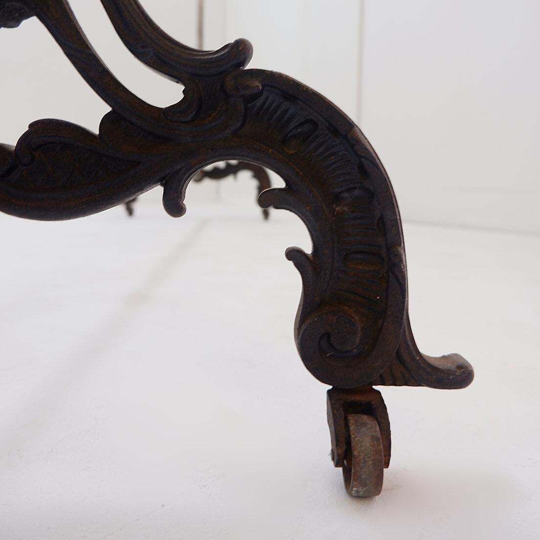 photo vintage Antique English Clothes Rail, Brass & Steel, Late 19th Century, 164cm