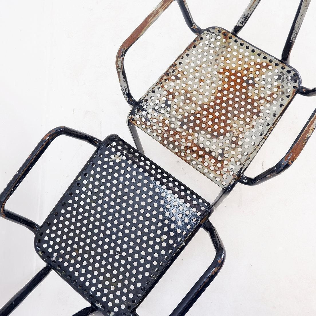 Rene Malaval 'Radar' Metal Mid Century French Garden Chairs Set Of 2 photo vinterior