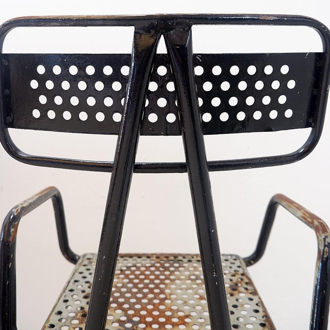 photo furniture Rene Malaval 'Radar' Metal Mid Century French Garden Chairs Set Of 2