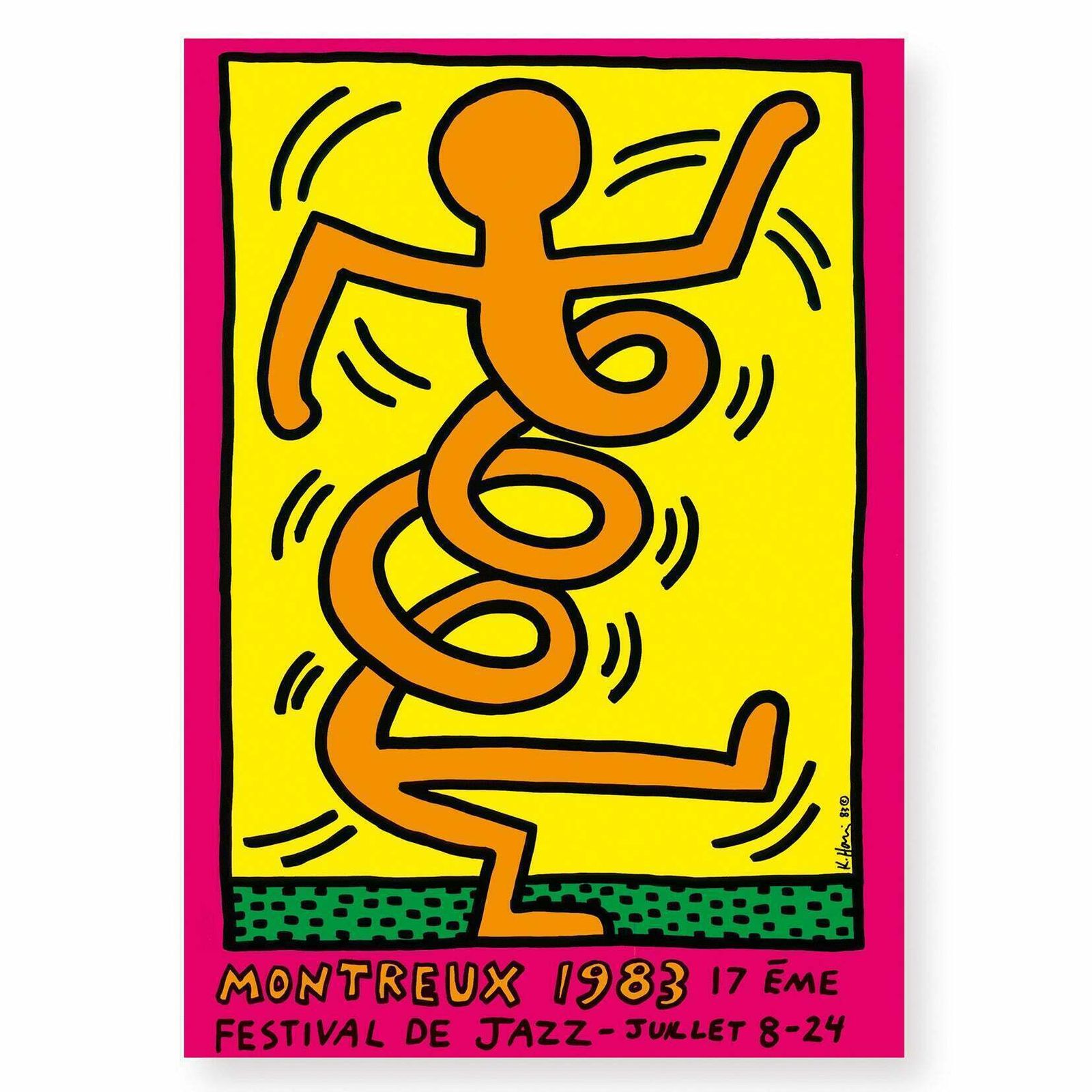 Keith Haring, Montreux Jazz Festival, 1983 (Orange)
