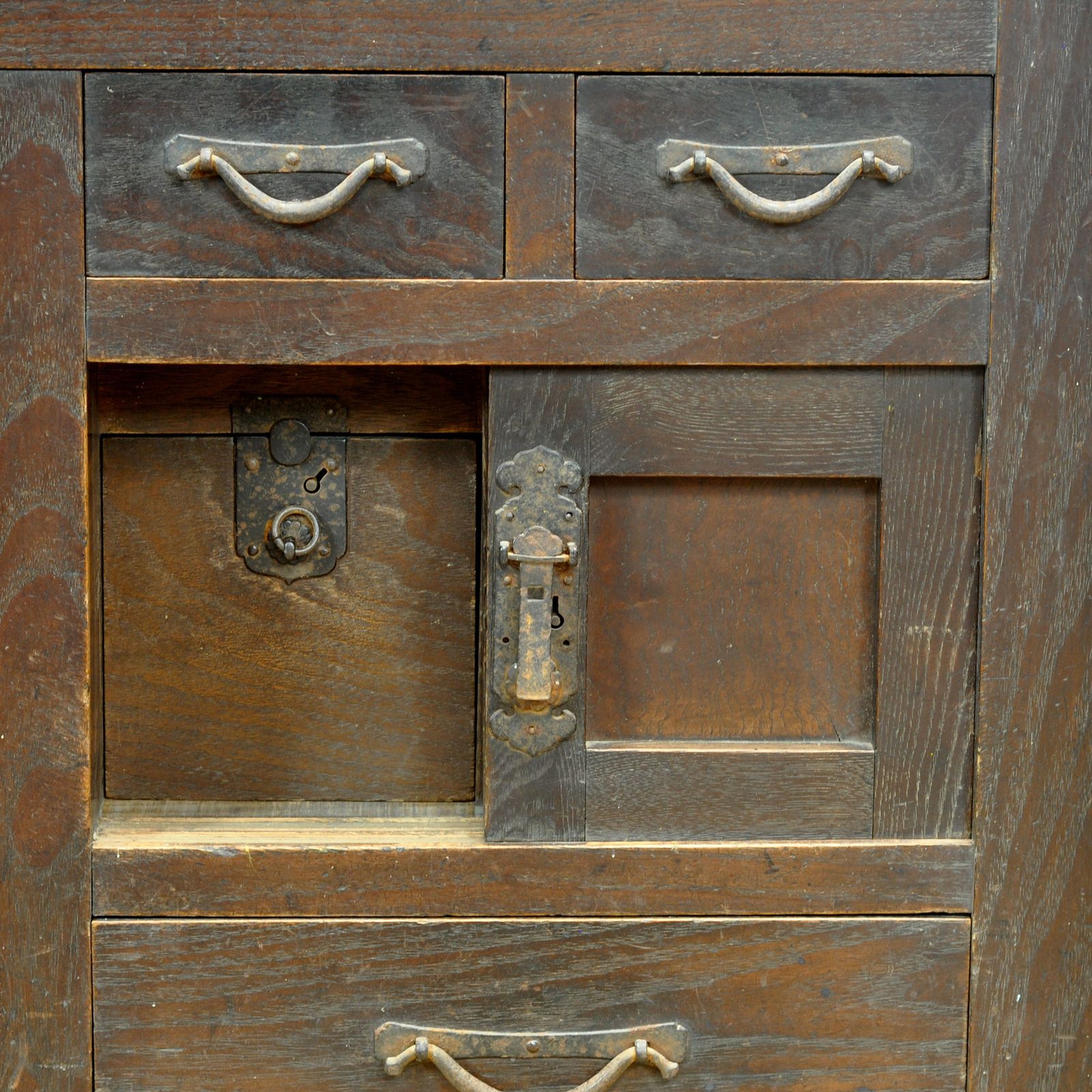 Furniture Japanese Tansu Chest Of Drawers, Circa 1900 photo