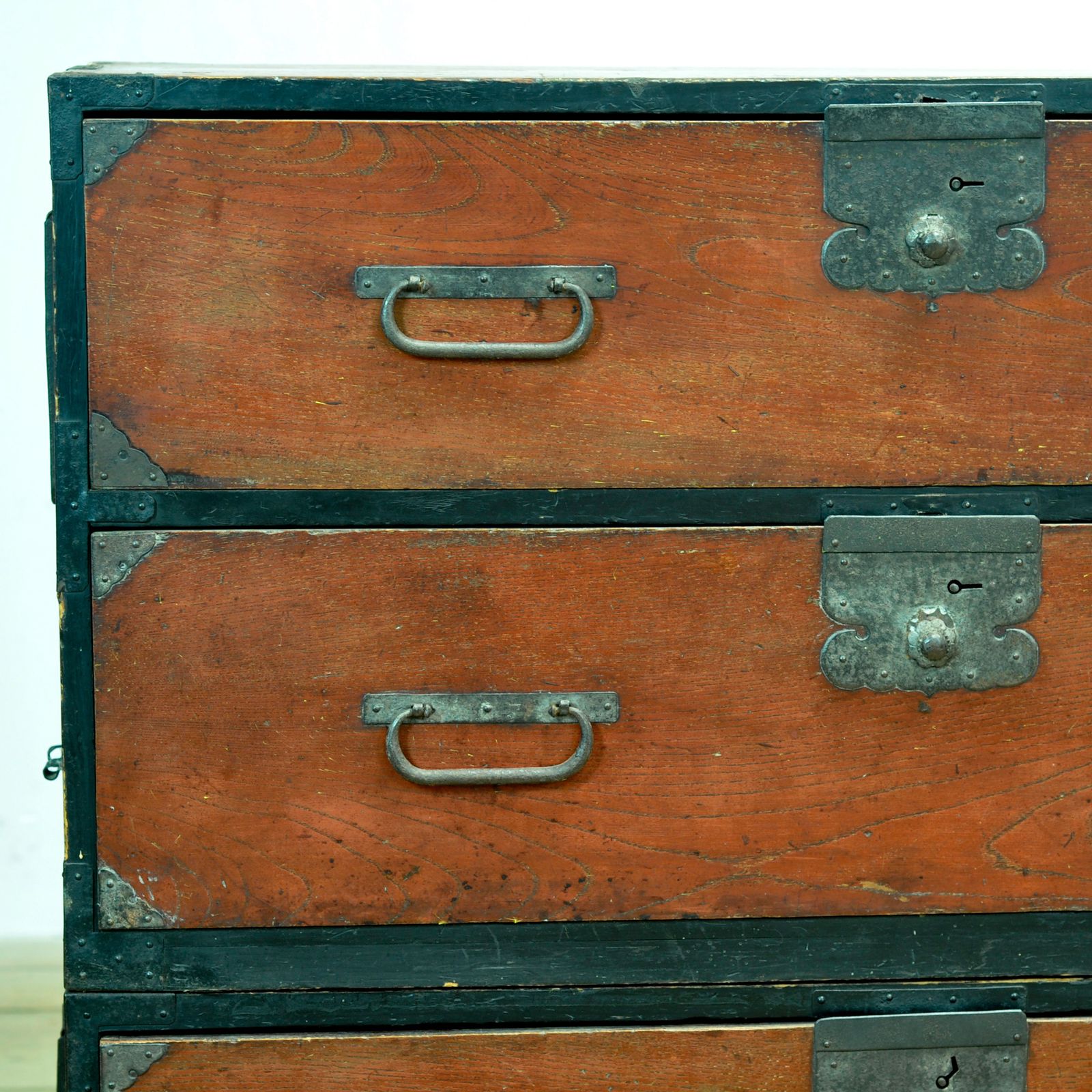Japanese Tansu Chest Of Drawers, Circa 1870 photo vintage