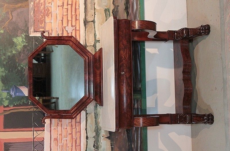 Restoration Console Dressing Table Mahogany 19th