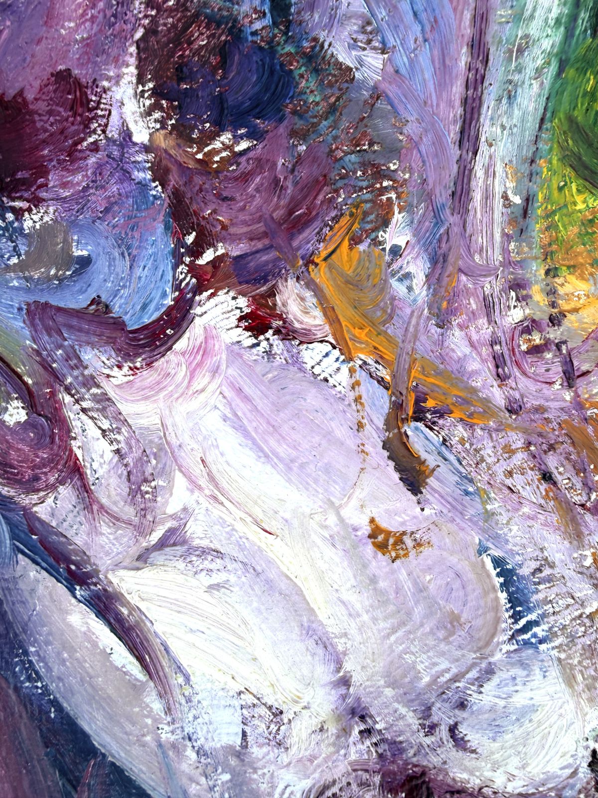 Jose Antonio Pineda Bueno, figure féminine méditerranéenne, paysage expressionniste, huile sur toile grand format, années 2000 photo 1200.0