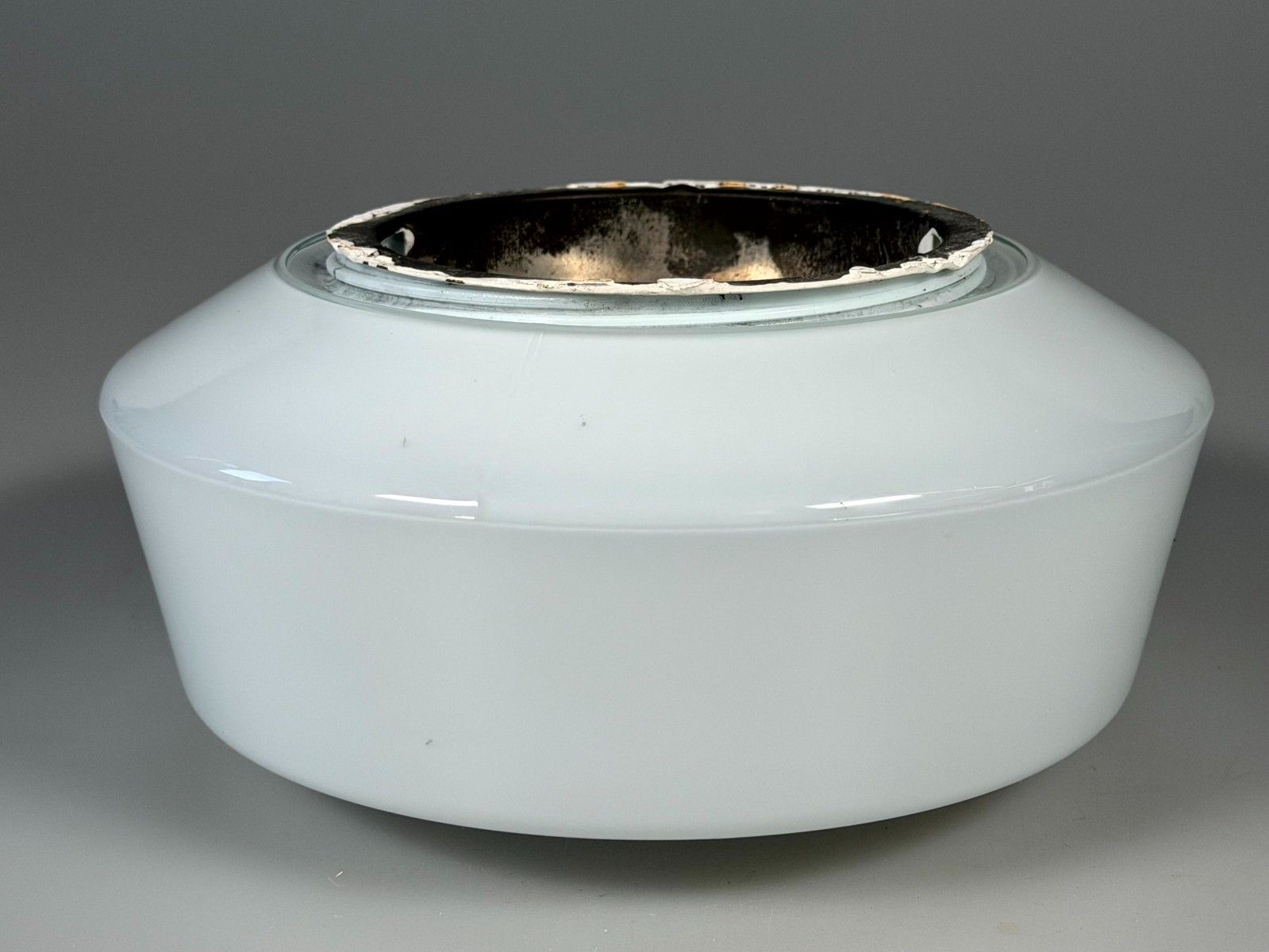 50s 60s Lamp Light Plafoniere Milk Glass Mid Century Glass Design Rzb photo buy