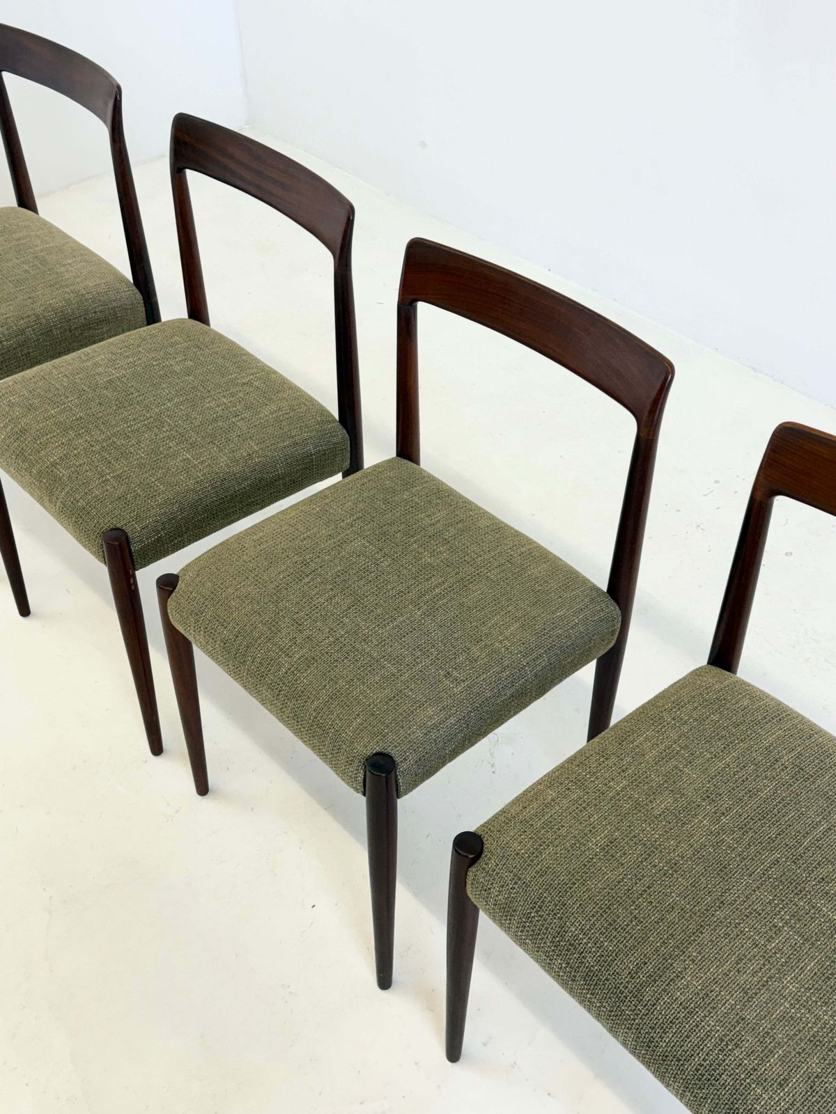 photo vinterior Set Of 4 Lübke Dining Chairs With Rosewood