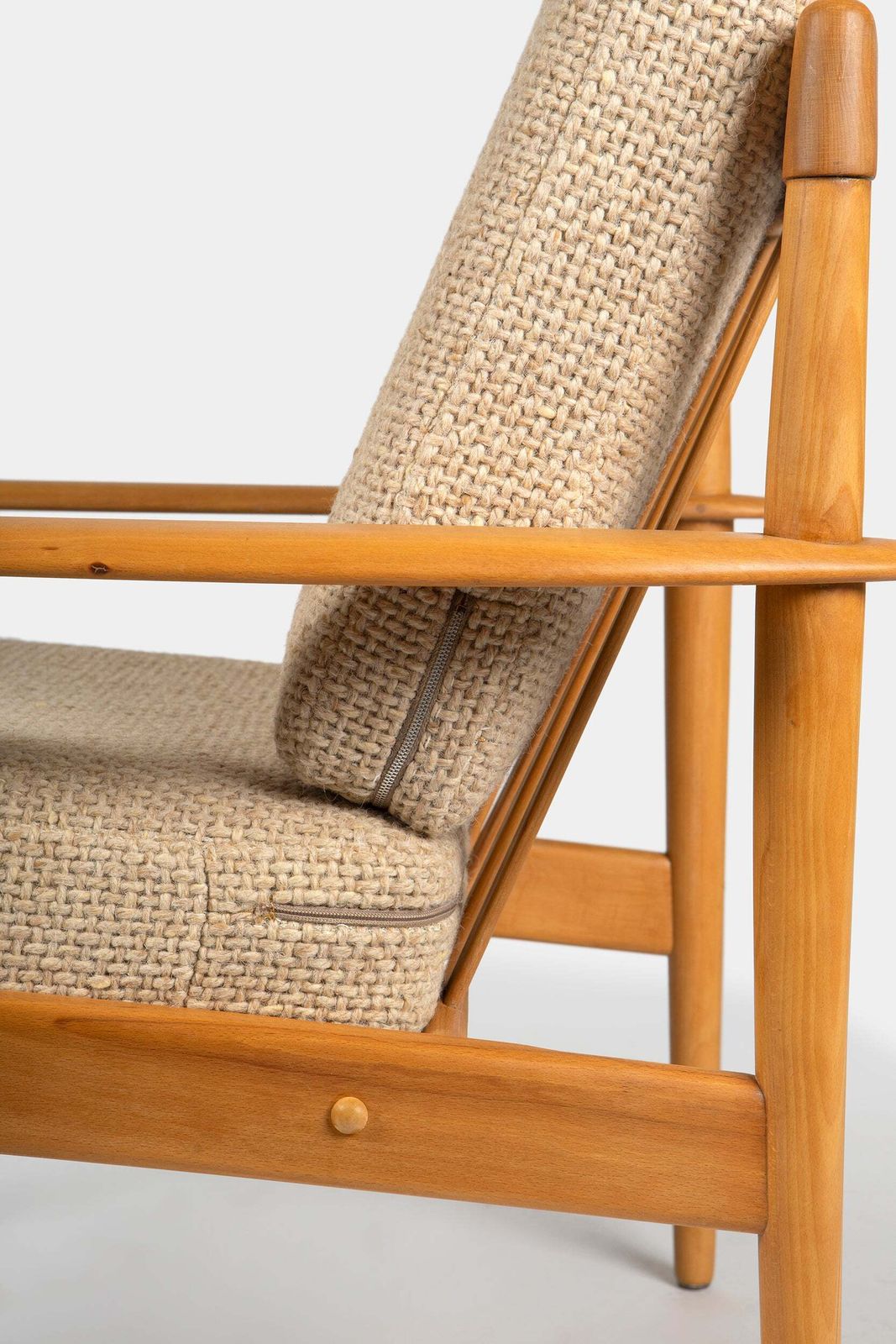 Pair Of Grete Jalk, Pj 56 Lounge Armchairs, Poul Jeppesen, 1960s photo vintage