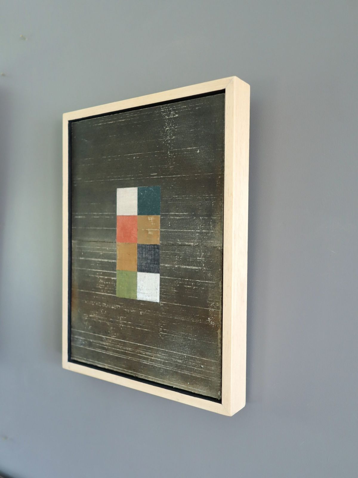 Geometric Collage In Taupe, Mixed Media On Wooden Panel, 2026 photo 418.0