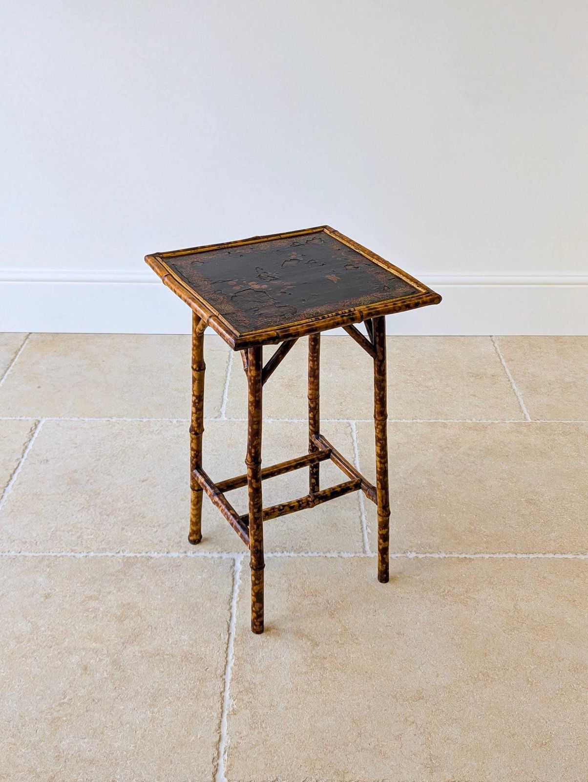 Antique Victorian Bamboo Occasional Table C.1890 photo vintage