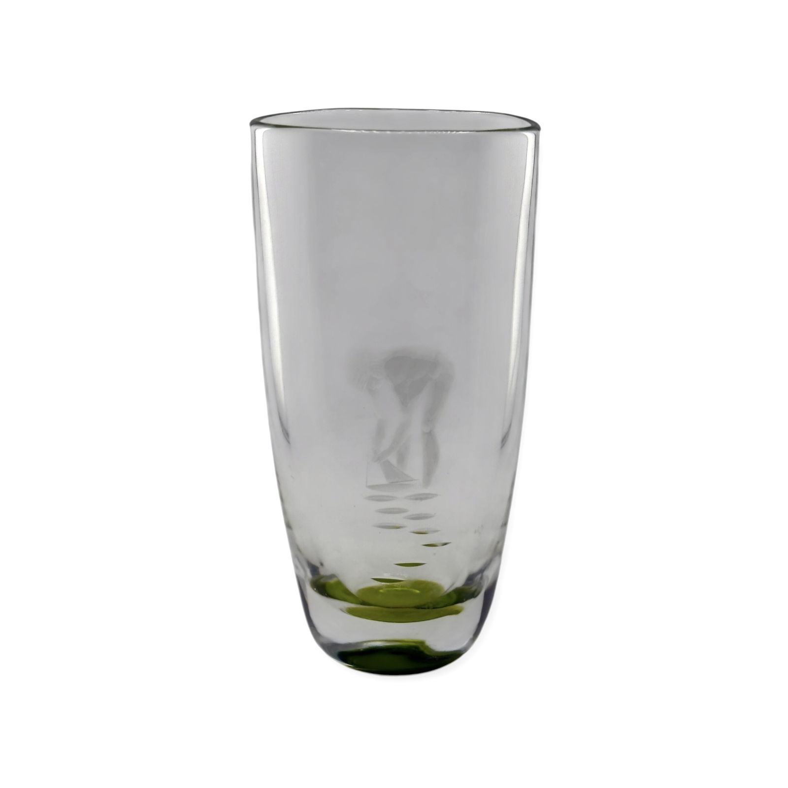 photo furniture Kosta Engraved Glass Vase By Vicke Lindstrand, Sweden, C.1960