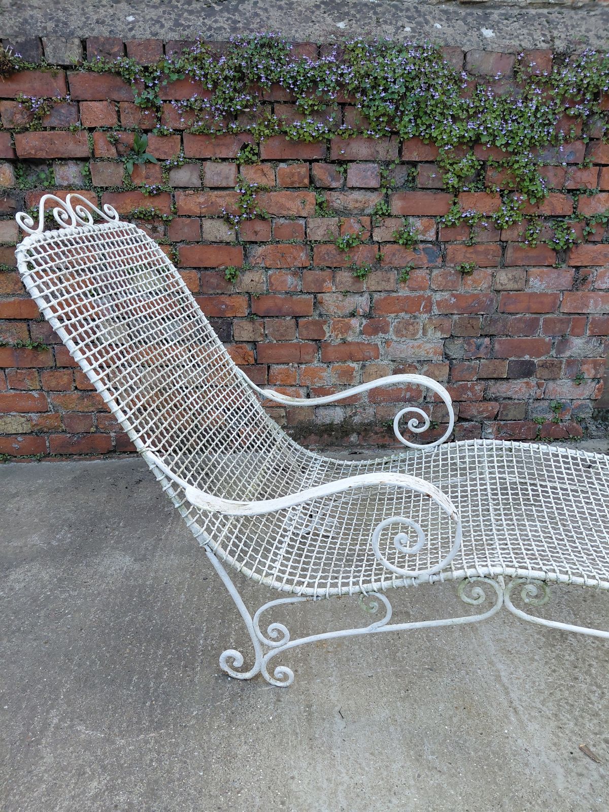 Antique Wirework Sun Lounger, Circa 1920s photo for sale