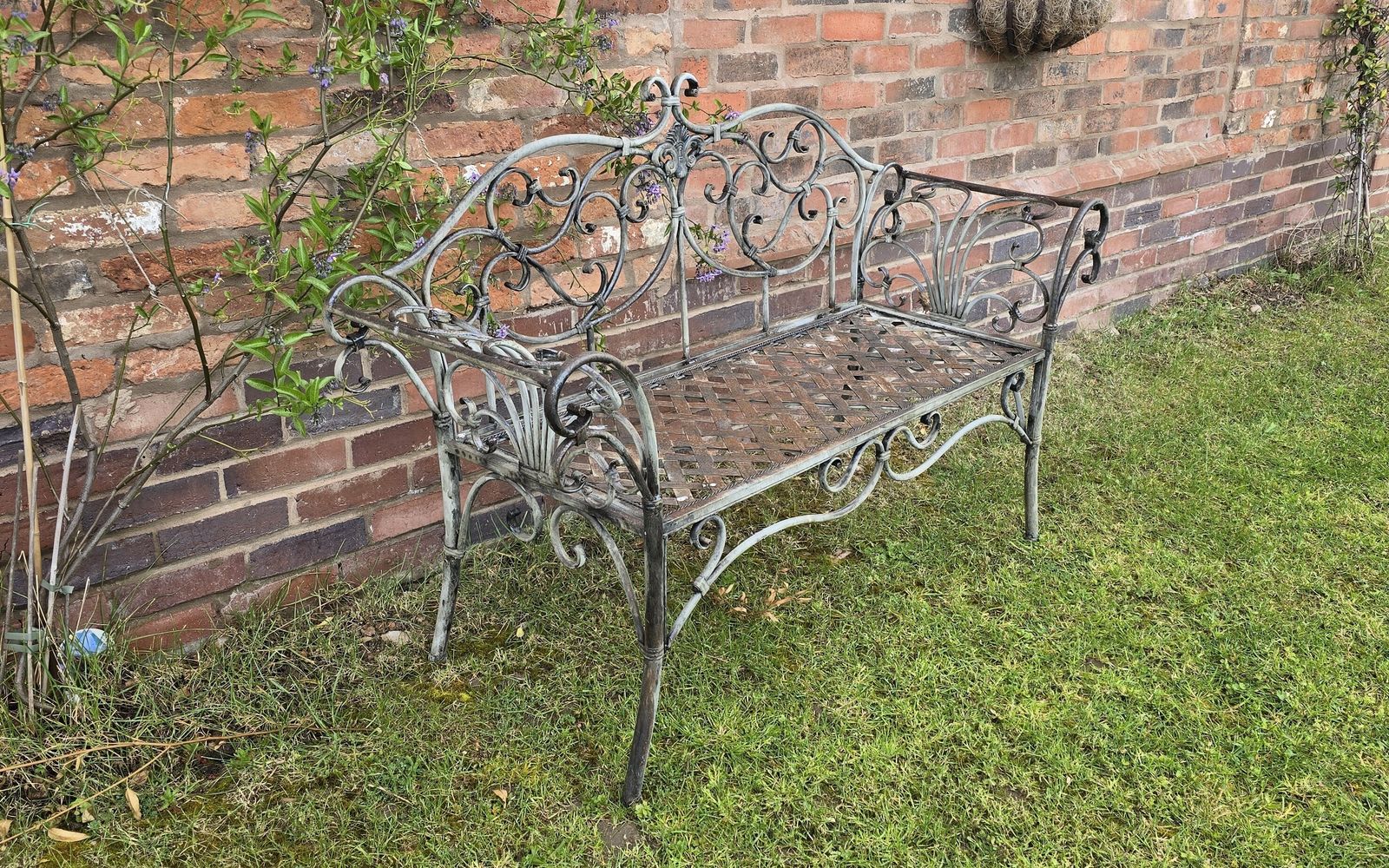Very Good French Metal Garden Bench photo 895.0